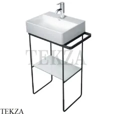 Duravit DuraSquare Напольная металлическая консоль 0031094600 для раковины, черный матовый