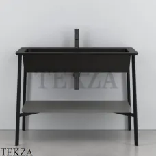 CIELO CATINO Rettangolare Консоль с керамической раковиной, Lavagna-черный