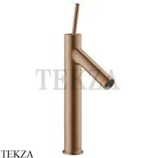 Axor Starck 170 Смеситель для раковины высокий, с донным клапаном 10123310, Brushed Red Gold