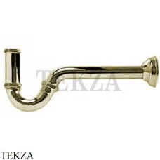 Devon&Devon Сифон трубчатый для раковины или биде s-образный DDA325, золото светлое глянец