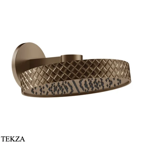Gessi Pelle Tresse Верхняя лейка с кронштейном D30,5 см, 78148-761, Coffee Bronze Brushed PVD