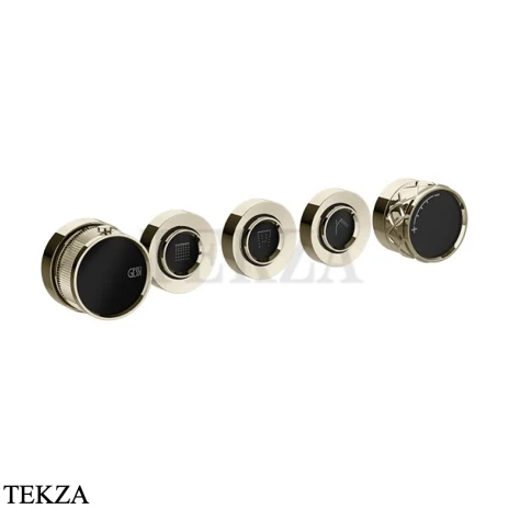 Gessi Pelle Tresse Термостат для душа на 3 потока, внешняя часть, 78136-720, Nickel PVD