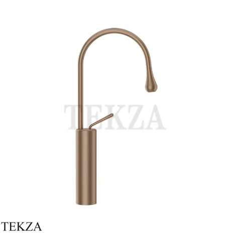 Gessi Goccia Смеситель для раковины высокий, без сливного гарнитура 33608-708, Copper Br. PVD