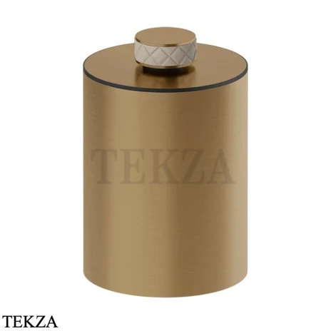 Gessi Pelle Tresse Ведерко, корзина для мусора, 78690-448, Crème/ Deep Bronze Br. PVD