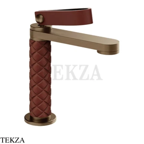 Gessi Pelle Laccetto Смеситель для раковины, без гарнитура, 78402-447, Red Cherry/Coffee Bronze Br. PVD