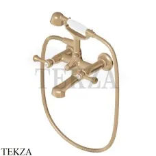 Zucchetti Agora Classic Смеситель для ванны с гарнитуром ZAL254.P31, brushed british gold PVD
