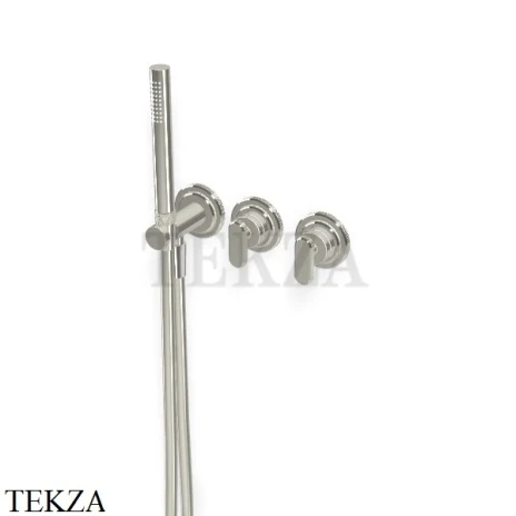 FIMA Carlo Frattini Park Line Смеситель для душа с гарнитуром, внешняя часть F1319WX8LN, Nickel глянец