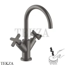 Fantini Icona Classic Смеситель для раковины, с донным клапаном 53P5R056F, Matt Gun Metal PVD