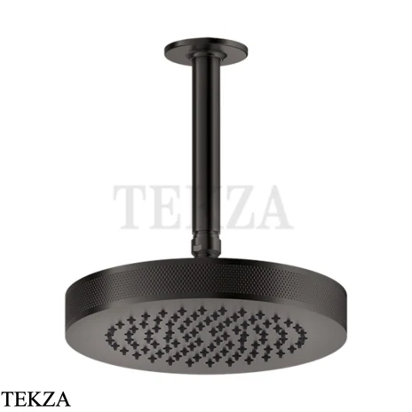Gessi INCISO SHOWER Верхняя душевая лейка с кронштейном 58186-707, Black Metal Brushed PVD