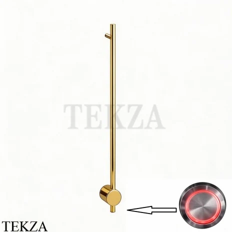 BRONER BRUNO H Электрический полотенцесушитель 80 с кнопкой, BR.007.080.0000.G, золото глянец