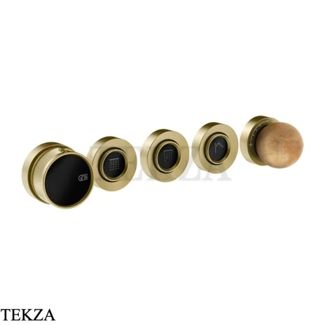 Gessi Perle Термостат для душа на 3 потока, внешняя часть 74334-727, шампань Brushed