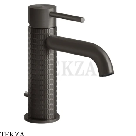 Gessi 316 MECCANICA Смеситель для раковины, с донным клапаном 54201-707, Black Metal Brushed PVD