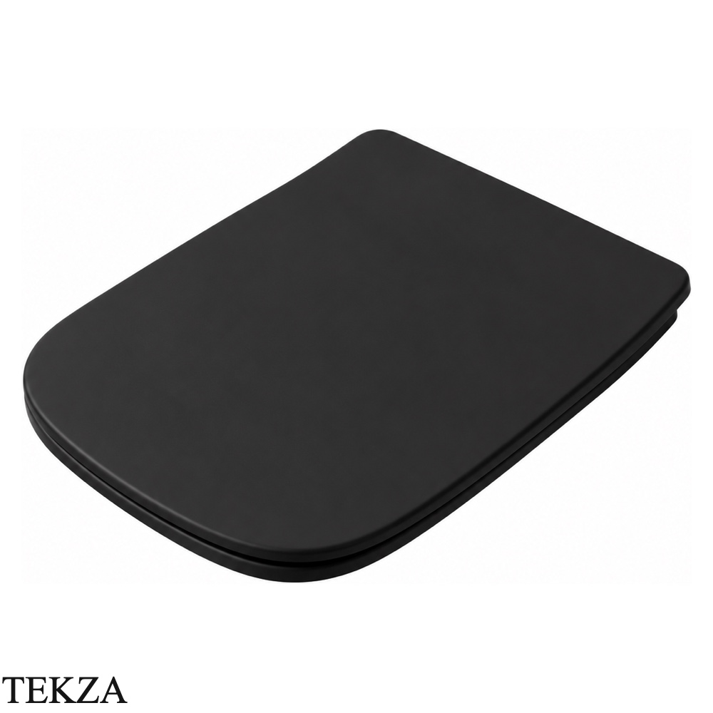 ArtCeram A16 сиденье с крышкой Slim быстросъёмное с микролифтом ASA001 17 71, черный матовый