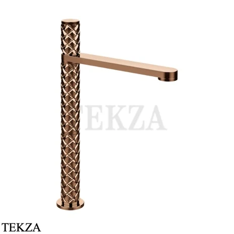 Gessi Pelle Tresse Смеситель для раковины высокий, с донным клапаном 78053-030, Copper PVD