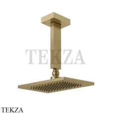 Gessi Rettangolo shower Верхний душ с потолочным кронштейном 20151-726, Warm Bronze Br. PVD