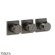 Gessi Incastri Термостат для душа 2 потока, внешняя часть 75334-707, Black Metal Br. PVD