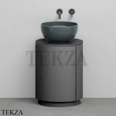 CIELO Arcadia Tiberino Тумба TIMOCC с раковиной Fumo, слив в пол, Cemento