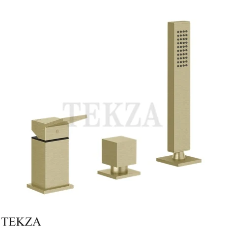 Gessi RETTANGOLO K Смеситель для ванны, без излива 53043-727, Brushed Brass PVD