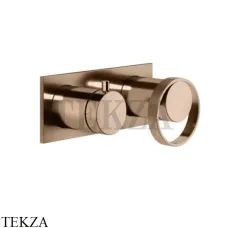 Gessi ANELLO Смеситель для душа с переключателем 2 потока 63379-030, Copper глянец Gessi ANELLO Смеситель для душа с переключателем 2 потока 63379-030, Copper глянец