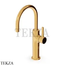 Zucchetti Pan Смеситель для раковины высокий, с донным клапаном ZP6585.C40, золото глянец