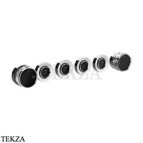 Gessi Pelle Tresse Термостат для душа на 4 потока, внешняя часть, 78138-031, Хром глянец