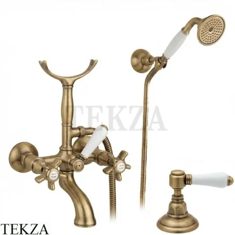 Nicolazzi P.M.BLANC Смеситель для ванны с душем duplex, 1402BZ78, бронза classic