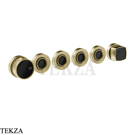 Gessi Jacqueline Термостат для душа на 4 потока, внешняя часть 77138-727, шампань Brushed
