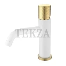 Boheme Stick Смеситель для раковины, без донного клапана Stick 121-WG.2 White TOUCH Gold