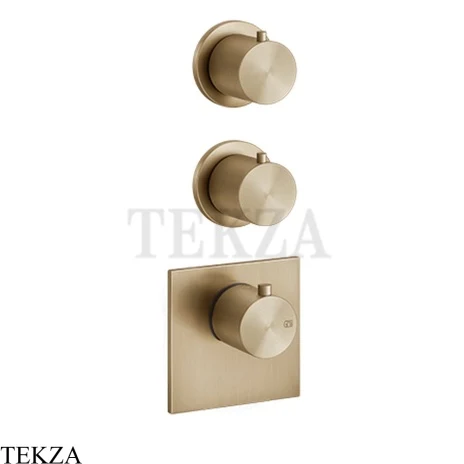 Gessi 316 WELLNESS Термостат 2 потока, внешняя часть 54504-726, Warm Steel Brushed PVD