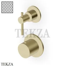 Zucchetti Helm Diagonal Термостат для душа на 1 поток, внешняя часть ZHL801.XP31G3, brushed british gold PVD