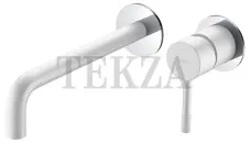 Boheme Uno Смеситель для раковины из стены, комплект с встройкой Uno 465-WCR Белый Хром