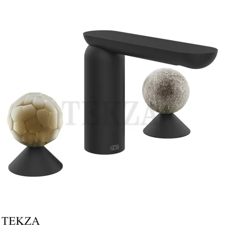 Gessi Perle Смеситель для раковины на 3 отв., без гарнитура 74465-299, черный матовый