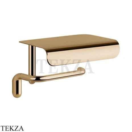 Gessi Goccia Бумагодержатель с крышкой-полкой 38049-735, Warm Bronze PVD