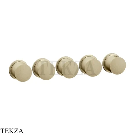 Gessi Habito Bath-shower Термостат на 4 потока, внешняя часть 63438-727, Brushed Brass