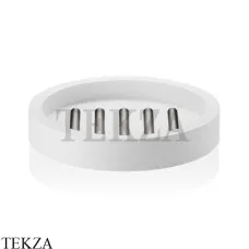 Decor Walther Stone White STS Настольная мыльница с вкладышем 0972155, белый матовый-stainless steel Decor Walther Stone White STS Настольная мыльница с вкладышем 0972155, белый матовый-stainless steel