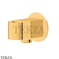 Newform Вывод для шланга с держателем для душа 68498.61.020, PVD Glossy gold