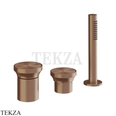 Gessi Origini MATERIC Смеситель для ванны с гарнитуром, без излива 66043-708, Copper Brushed