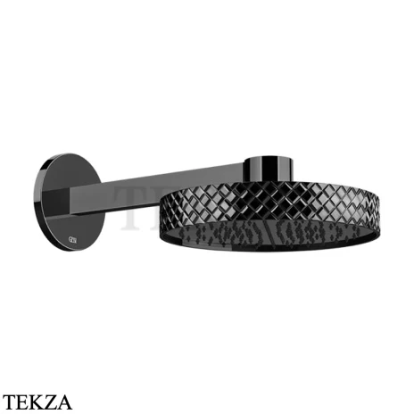 Gessi Pelle Tresse Верхняя лейка с кронштейном D30,5 см, 78149-706, Black Metal PVD