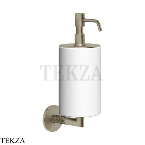 Gessi ANELLO Дозатор для жидкого мыла настенный, композит белый 63713-149, Finox Brushed Nickel