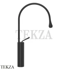 Gessi Goccia Смеситель для раковины высокий, без сливного гарнитура 33609-299, черный матовый