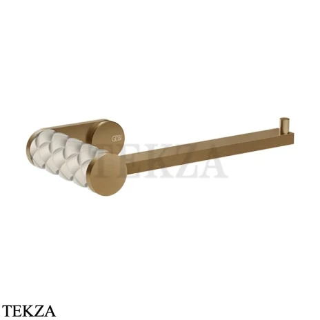 Gessi Pelle Tresse Держатель туалетной бумаги без крышки, 78655-448, Crème/ Deep Bronze Br. PVD