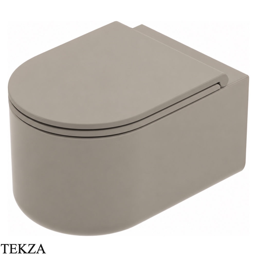 ArtCeram Solida унитаз подвесной чаша без ободка The.Reel SOV001 41 00, Brown Matera матовый