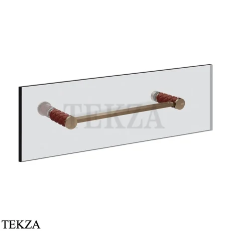 Gessi Pelle Tresse Полотенцедержатель для крепления на стекло, 30 см 78711-447, Red Cherry/ Coffee Bronze Br. PVD