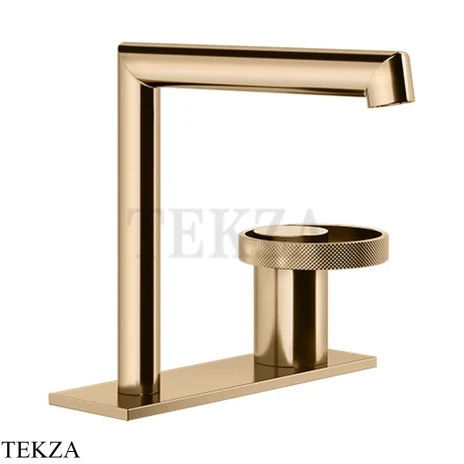 Gessi ANELLO Смеситель для раковины на планке, без донного клапана 63315-735, Warm Bronze PVD