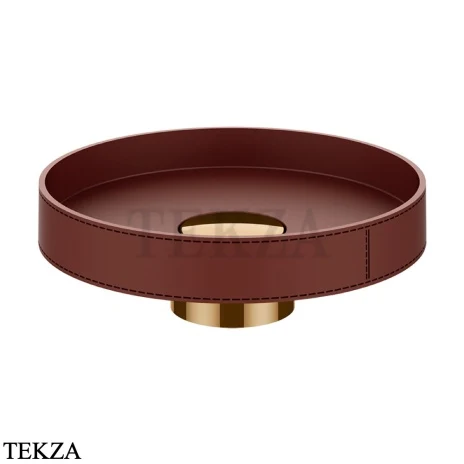 Gessi Pelle Tresse Раковина круглая накладная, без перелива 78601-430, Red Cherry/ Warm Bronze PVD