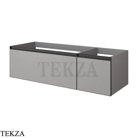 ARMADI ART QUATRO Тумба под раковину 140 см 790-M2-140-L-A, LUNA (луна), профиль ANTHRACITE (антрацит)