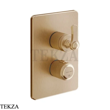 Gessi VENTI20 Термостат для душа, 3 потока, внешняя часть 65137-726, Warm Steel Br. PVD