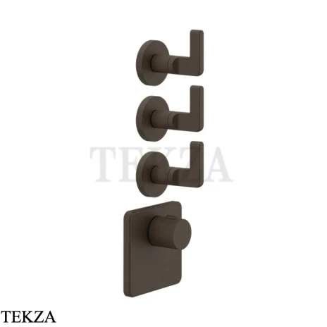 Gessi INCISO WELLNESS Термостат 3 выхода, внешняя часть 58216-845, Dark Bronze