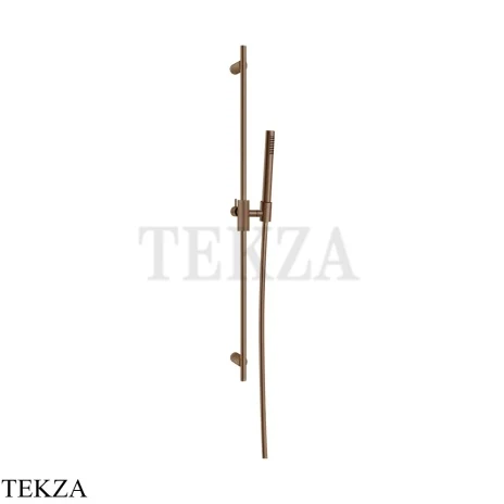 Gessi ANELLO Штанга в комплекте с душевой лейкой 63484-708, Copper Brushed PVD