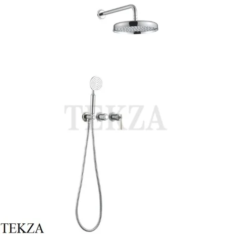 Boheme ETERNA Смеситель для душа, верхний и ручной душ 174-CR, Хром глянец